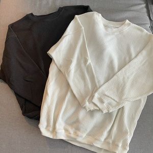 Aerie Waffle crew necks